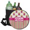 Pink Monsters & Stripes Collapsible Cooler & Seat (Personalized)
