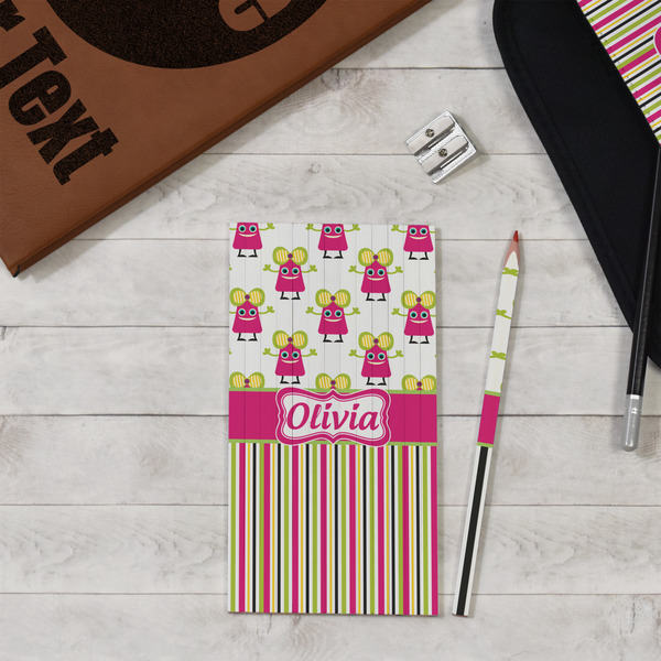 Pink Monsters & Stripes Colored Pencils - In Context