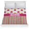 Pink Monsters & Stripes Comforter - Full / Queen (Personalized)