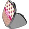 Pink Monsters & Stripes Compact Mirror (Side View)