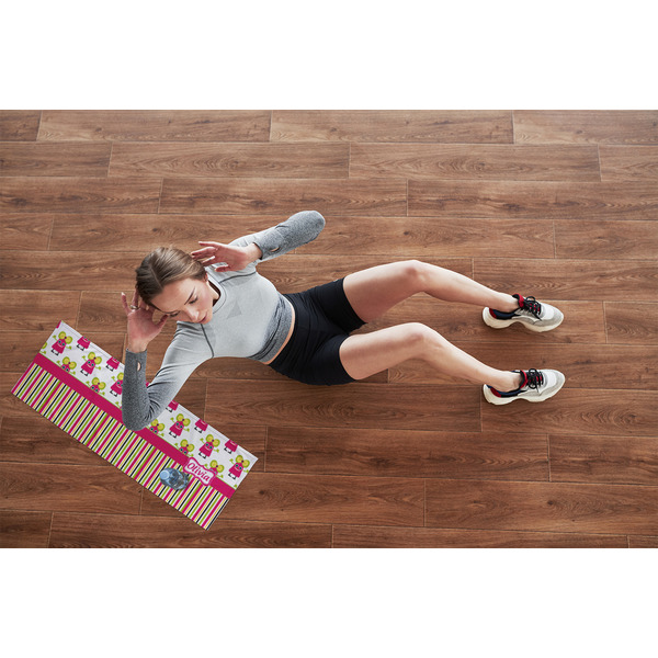 Pink Monsters & Stripes Cooling Towel- Lifestyle