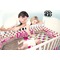 Pink Monsters & Stripes Crib - Baby and Parents