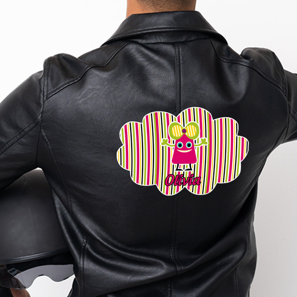 Pink Monsters & Stripes Custom Shape Iron On Patches - XXXL - APPROVAL