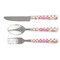 Pink Monsters & Stripes Cutlery Set (Personalized)