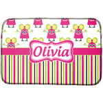 Pink Monsters & Stripes Dish Drying Mat (Personalized)