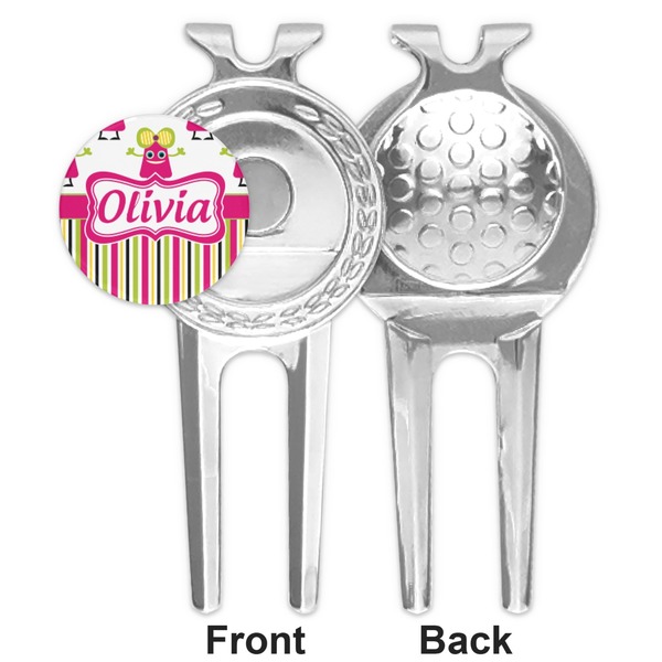 Pink Monsters & Stripes Divot Tool - Second