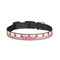 Pink Monsters & Stripes Dog Collar - Small - Front