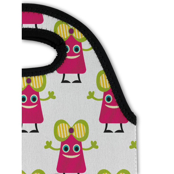 Pink Monsters & Stripes Double Wine Tote - Detail 1 (new)