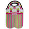 Pink Monsters & Stripes Double Wine Tote - Flat (new)