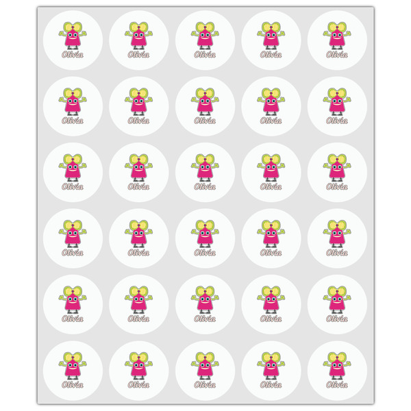 Pink Monsters & Stripes Drink Topper - XSmall - Set of 30