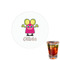 Pink Monsters & Stripes Drink Topper - XSmall - Single with Drink