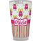 Pink Monsters & Stripes Pint Glass - Full Color - Front View