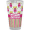 Pink Monsters & Stripes Pint Glass - Full Color (Personalized)