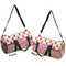 Pink Monsters & Stripes Duffle bag large front and back sides