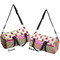 Pink Monsters & Stripes Duffle bag small front and back sides
