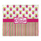 Pink Monsters & Stripes Duvet Cover - King - Front