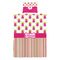 Pink Monsters & Stripes Duvet Cover Set - Twin - Alt Approval