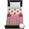 Pink Monsters & Stripes Duvet Cover (TwinXL)