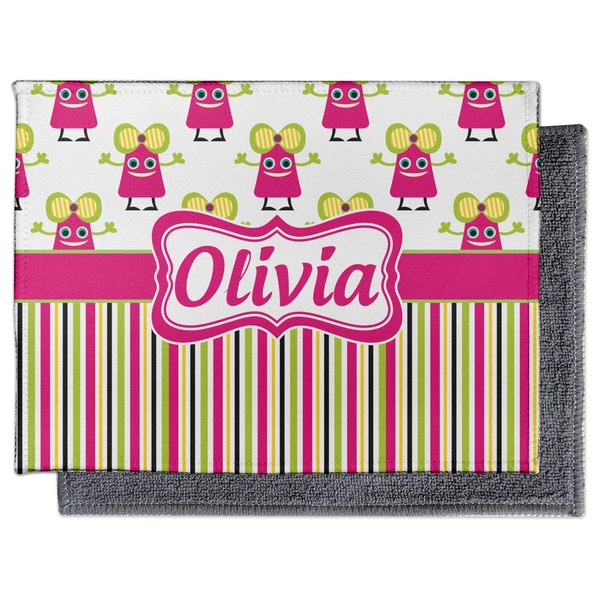 Pink Monsters & Stripes Electronic Screen Wipe - Flat