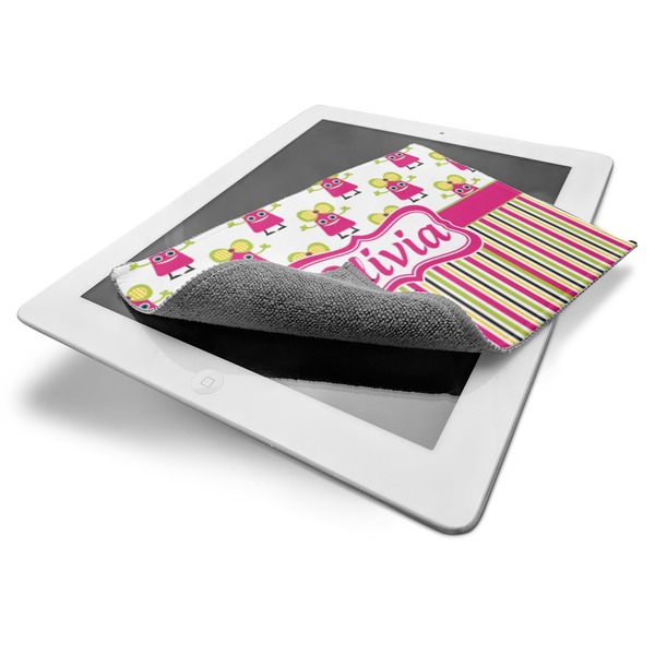 Pink Monsters & Stripes Electronic Screen Wipe - iPad