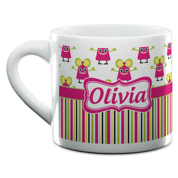 Pink Monsters & Stripes Espresso Cup - 6oz (Double Shot) (MAIN)