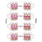 Pink Monsters & Stripes Espresso Cup Set of 4 - Apvl