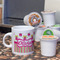Pink Monsters & Stripes Espresso Cup - Single Lifestyle