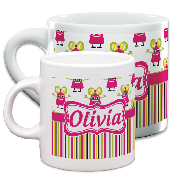 Pink Monsters & Stripes Espresso Mugs - Main Parent