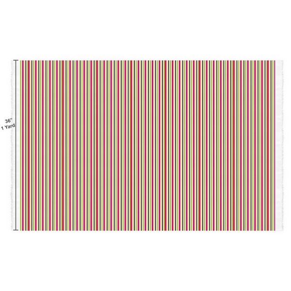 Pink Monsters & Stripes Fabric Full Yard