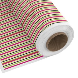Pink Monsters & Stripes Fabric by the Yard - Copeland Faux Linen