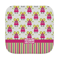 Pink Monsters & Stripes Face Towel (Personalized)