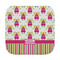 Pink Monsters & Stripes Face Cloth-Rounded Corners