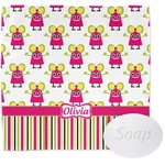 Pink Monsters & Stripes Washcloth (Personalized)