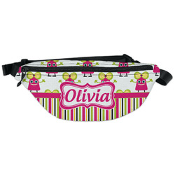 Pink Monsters & Stripes Fanny Pack - Classic Style (Personalized)