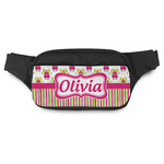 Pink Monsters & Stripes Fanny Pack (Personalized)