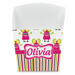 Pink Monsters & Stripes French Fry Favor Boxes (Personalized)