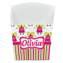 Pink Monsters & Stripes French Fry Favor Boxes (Personalized)