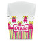 Pink Monsters & Stripes French Fry Favor Box - Front View