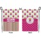 Pink Monsters & Stripes Garden Flag - Double Sided Front and Back