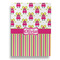 Pink Monsters & Stripes Garden Flags - Large - Single Sided - FRONT