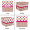 Pink Monsters & Stripes Gift Boxes with Lid - Canvas Wrapped - Large - Approval