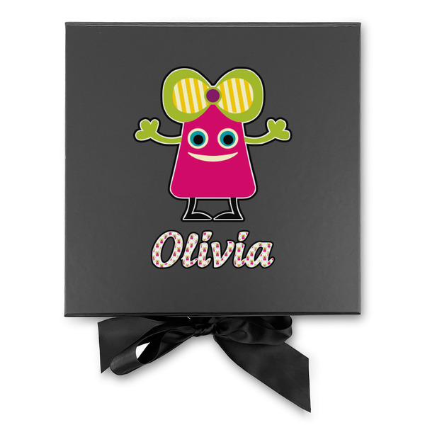 Pink Monsters & Stripes Gift Boxes with Magnetic Lid - Black - Approval