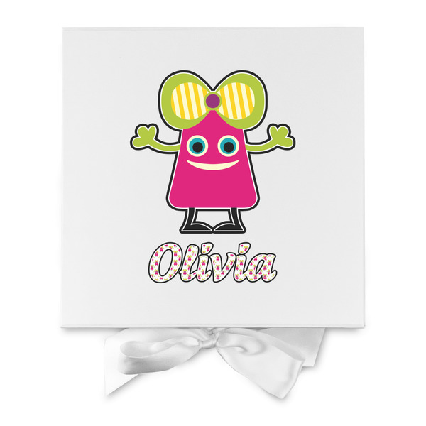 Pink Monsters & Stripes Gift Boxes with Magnetic Lid - White - Approval