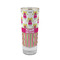 Pink Monsters & Stripes 2 oz Shot Glass - Glass with Gold Rim (Personalized)