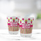 Pink Monsters & Stripes Glass Shot Glass - Standard - LIFESTYLE