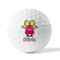 Pink Monsters & Stripes Golf Balls - Generic - Set of 12 - FRONT
