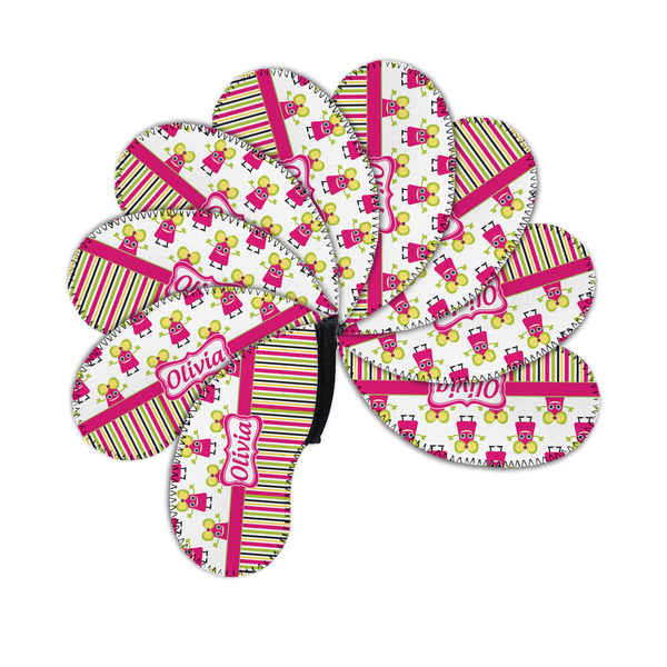 Pink Monsters & Stripes Golf Club Covers - PARENT/MAIN (set of 9)