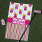 Pink Monsters & Stripes Golf Towel Gift Set - Main