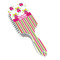 Pink Monsters & Stripes Hair Brush - Angle View