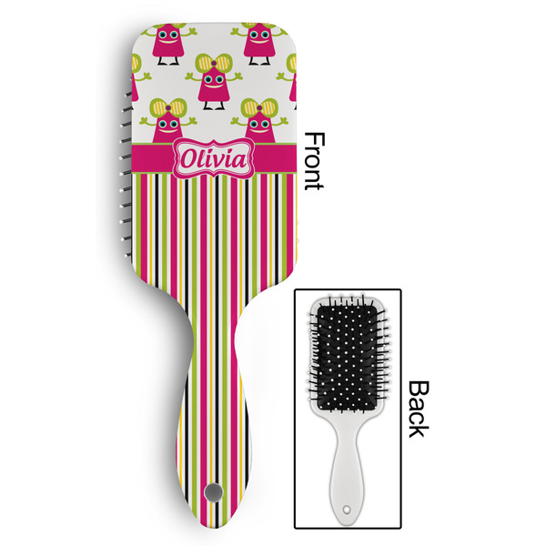 Pink Monsters & Stripes Hair Brush - Approval